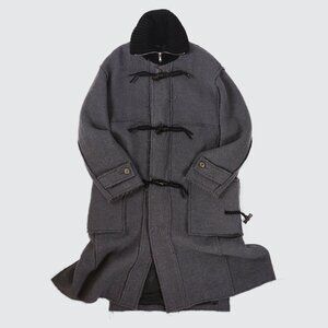 Solid Homme Heavy Wool Duffle-Style Coat — Size 50 (KR 105) — Made in Korea